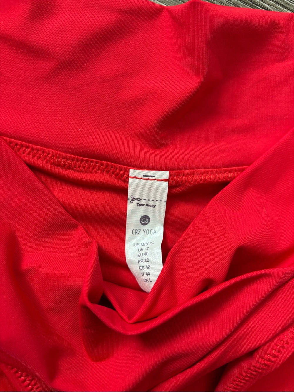 CRZ YOGA Swim suit Red High-Waist V-Neck Bikini Set - Swim crossover bottom Red - Picture 7 of 8